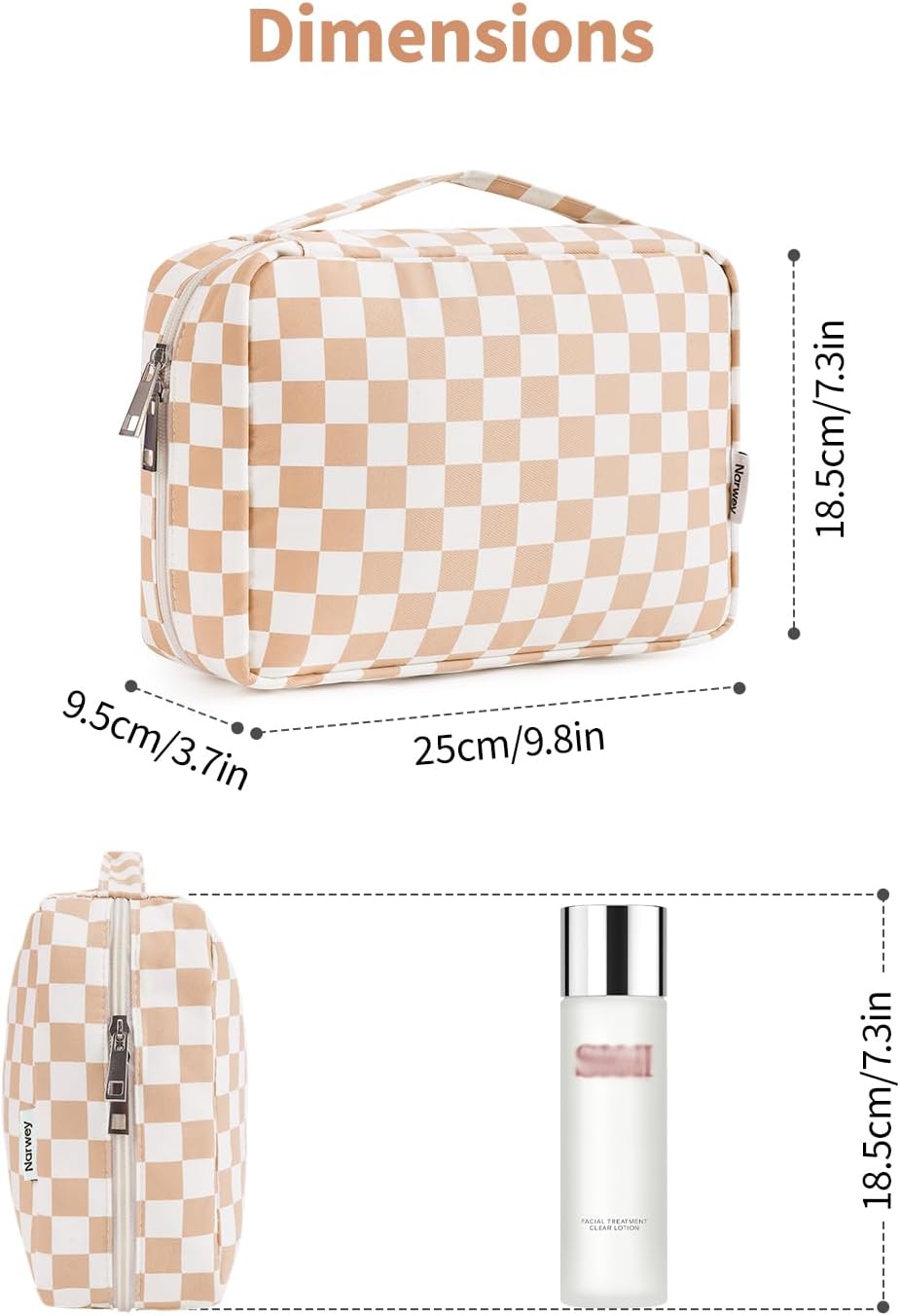 Narwey Small Hanging Travel Toiletry Bag for Women, Travel Bag for Toiletries, Makeup Bag Organizer Cosmetic Bags Make Up Bags for Girls