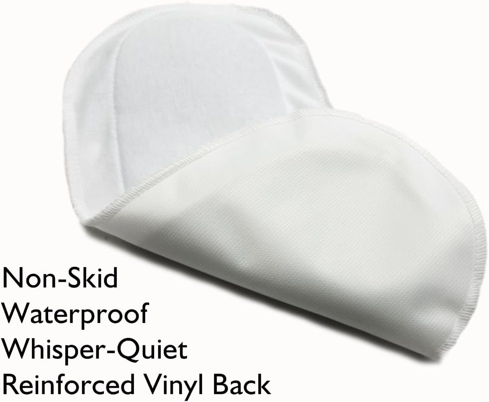 Comfort Finds Reusable Incontinence Liners - Unisex - Size 11" x 5" (Pack of 12, White)