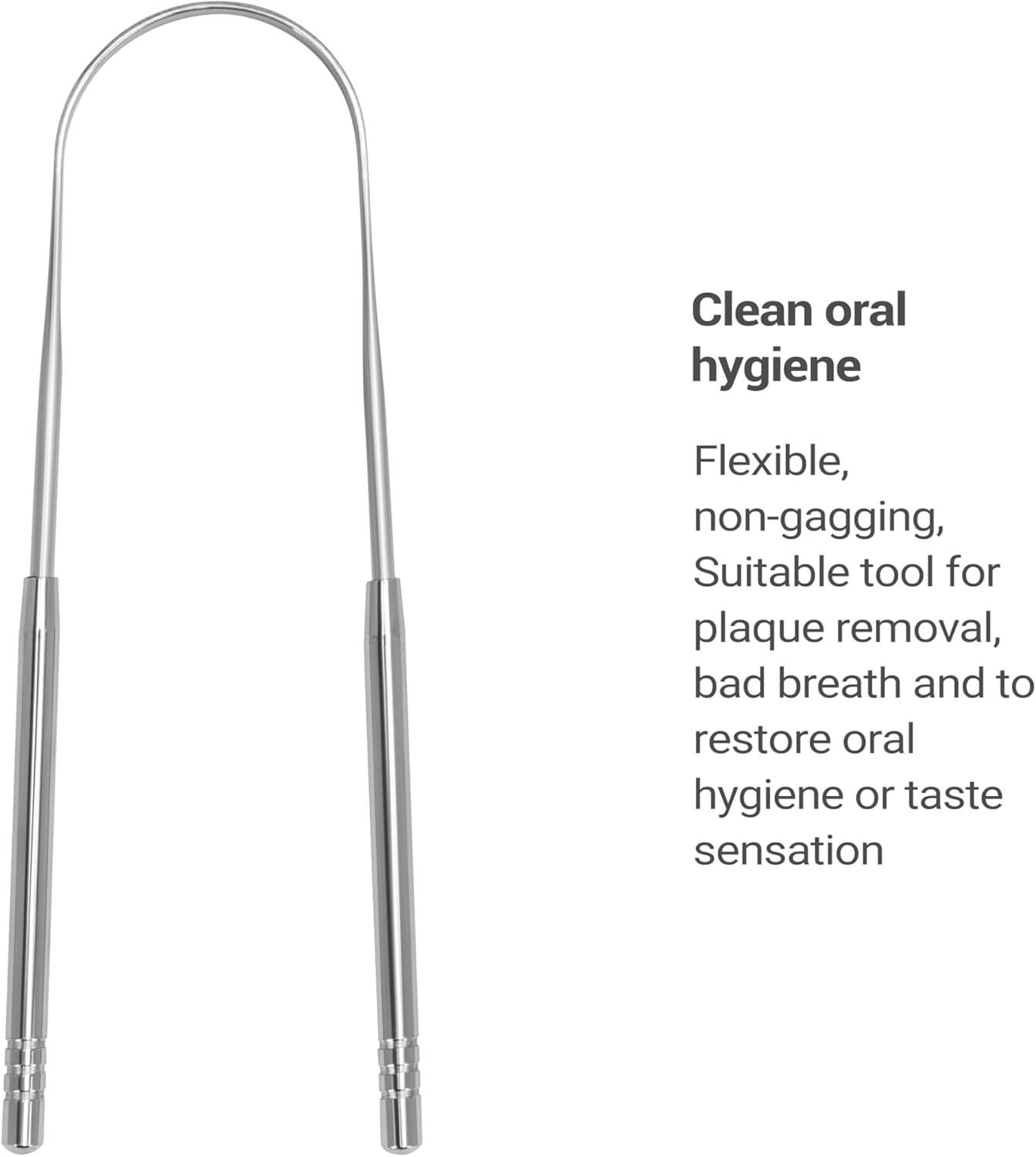 Stainless Steel Tongue Scraper Set, 2 Pack with Travel Cases, Professional Oral Care Tool