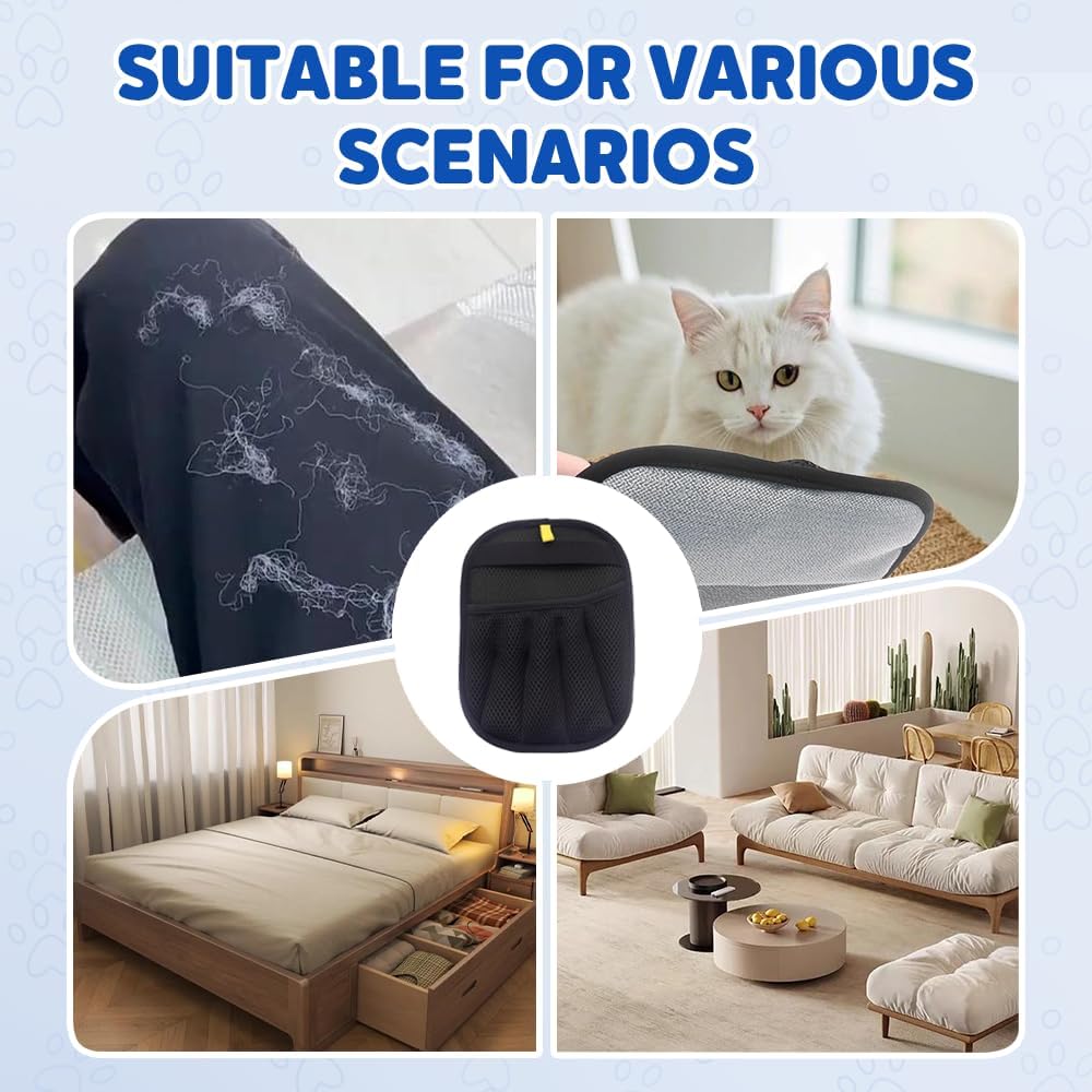 Pet Hair Removal Glove for Dogs Cats,Upgrade Electrostatic Pet Hair Remover Removal Gloves for Couch Clothes Carpet