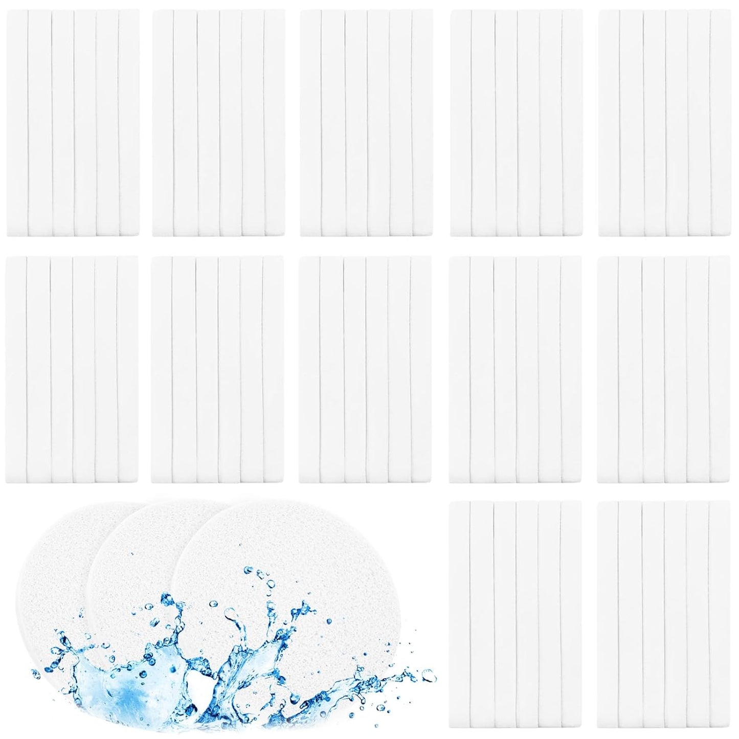 120 Pcs Facial Sponges Compressed,Facial Cleansing Pads,Round Face Cleaning Sponge for Spa,Exfoliating,Face Wash