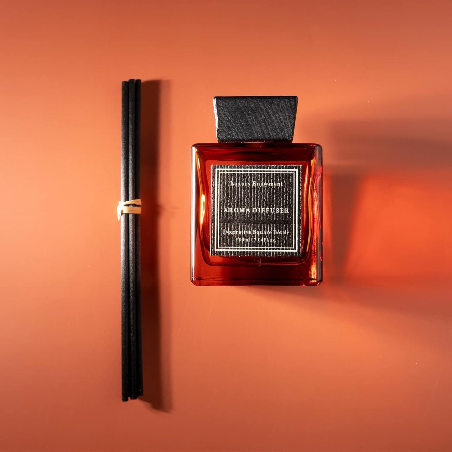 XEPTLE Long-Lasting Air Freshener, Fresh Freesia Pear Reed Diffuser, 7.04 oz, Eliminate Odor,Home/Bathroom/Bedroom/Livingroom/Office Decor - Orange