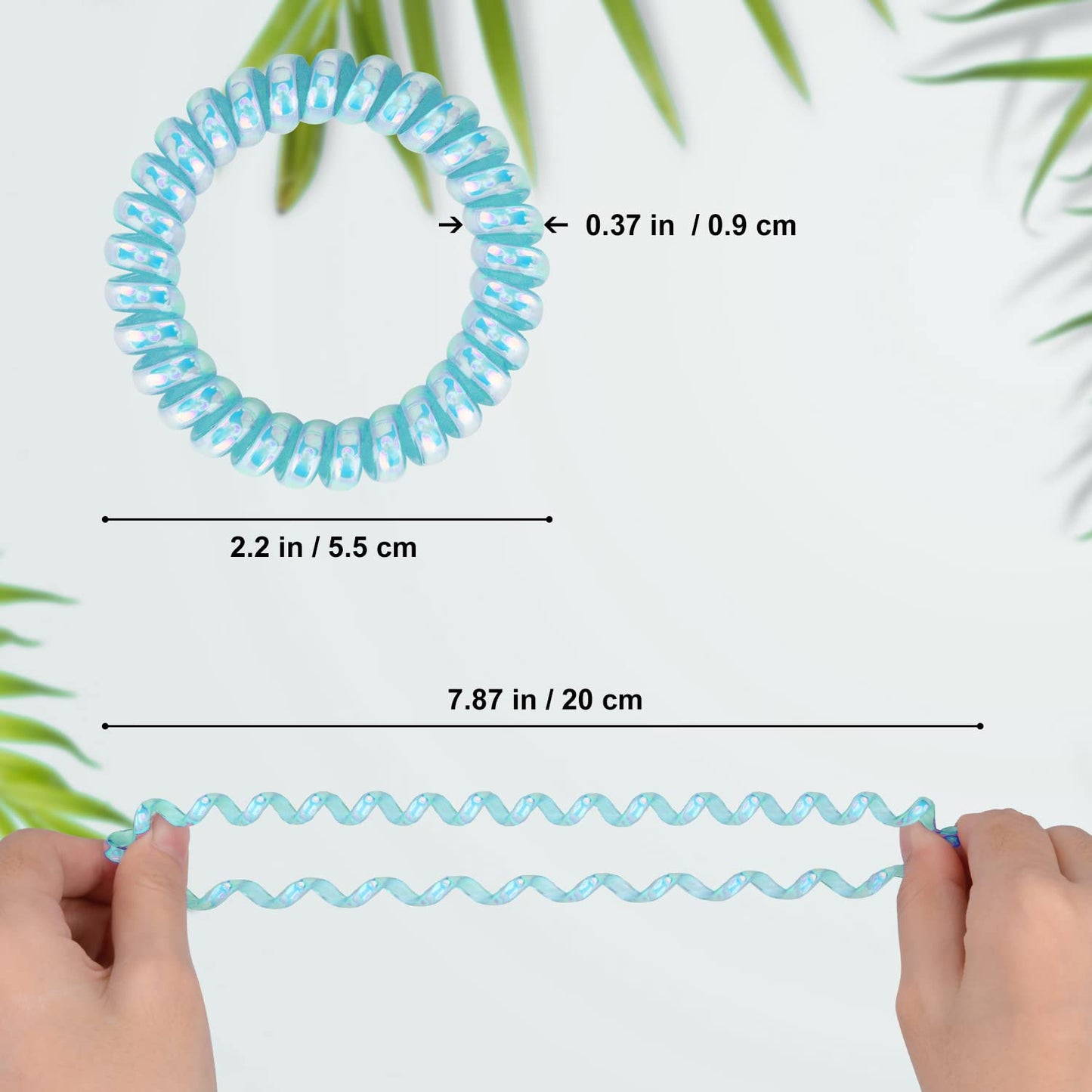 JessLab Spiral Hair Ties for Women, 10-Pack Traceless No-Damage Ponytail Holders, Coils Hair Bands for Girls, Assorted Colors