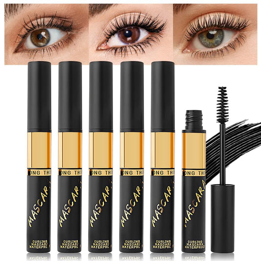 5 PCS Black Voluminous Original Volume Building Mascara Makeup, Lengthening, Defining, Curling, Multiplying, Buildable Formula,Cruelty Free,Waterproof Bulk Mascara Pack
