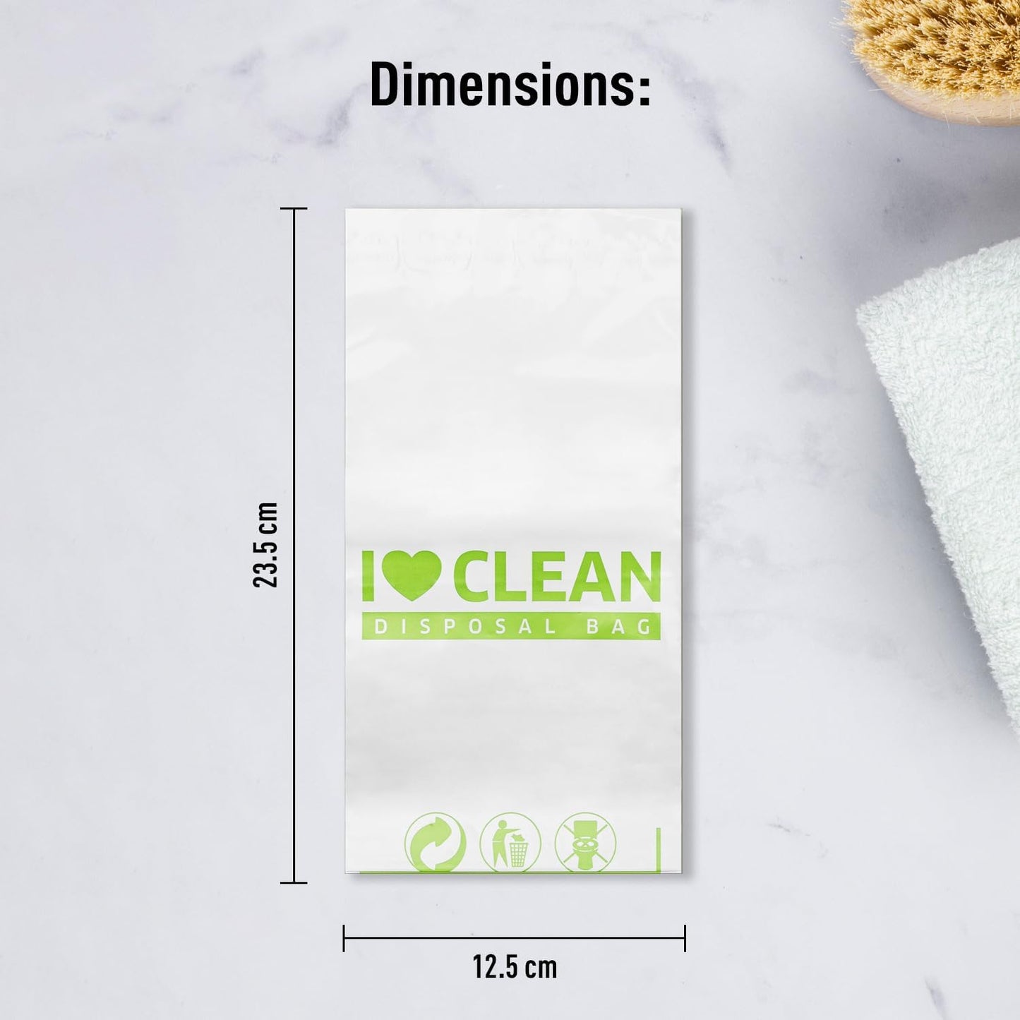 Sirona Sanitary Disposable Bags - 45 Bags for Discreet Disposal of Tampons, Condoms, Sanitary Pads, Panty Liner and Personal Hygiene Waste
