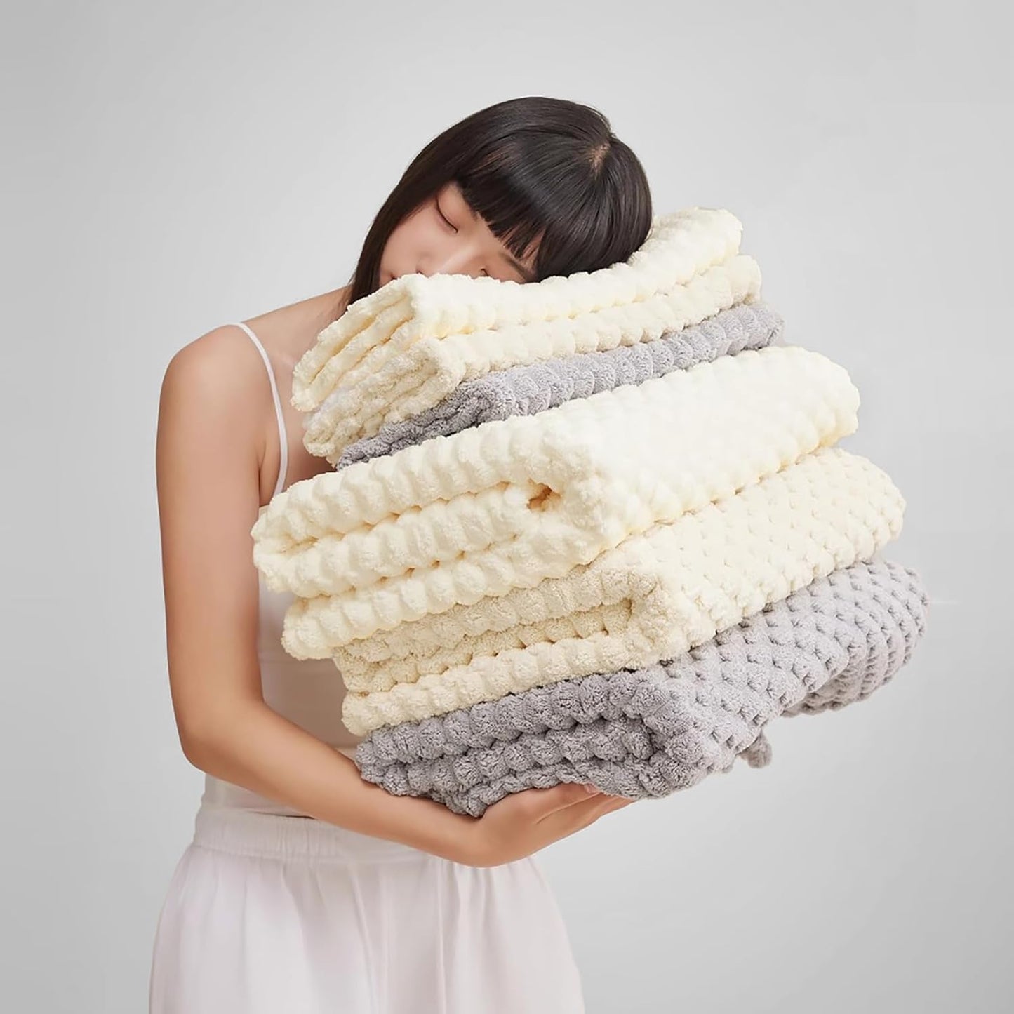 Extra Large Bath Towel Sheet-40x80 Inches Oversized,Super Soft,Quick Dry,Microfiber Shower Towels Highly Absorbent,Plush Bathroom Towels for Adults, Premium Quality (Cream, 2PCS)