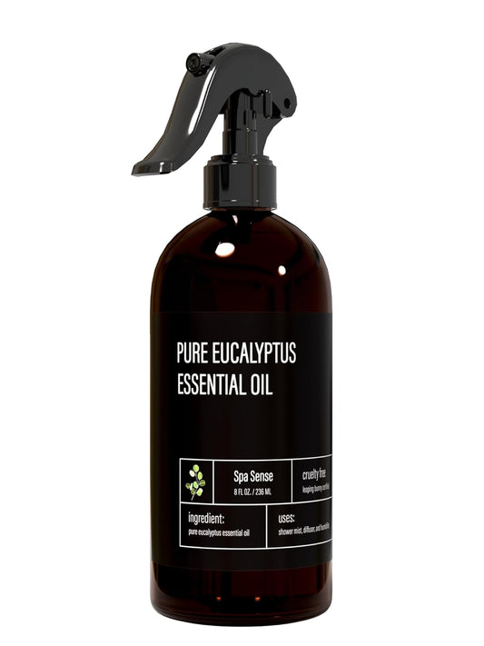 Pure Eucalyptus Oil Shower Mist and Steam Room Spray - 8 Ounce Premium Aromatherapy Eucalyptus Essential Oil Spray