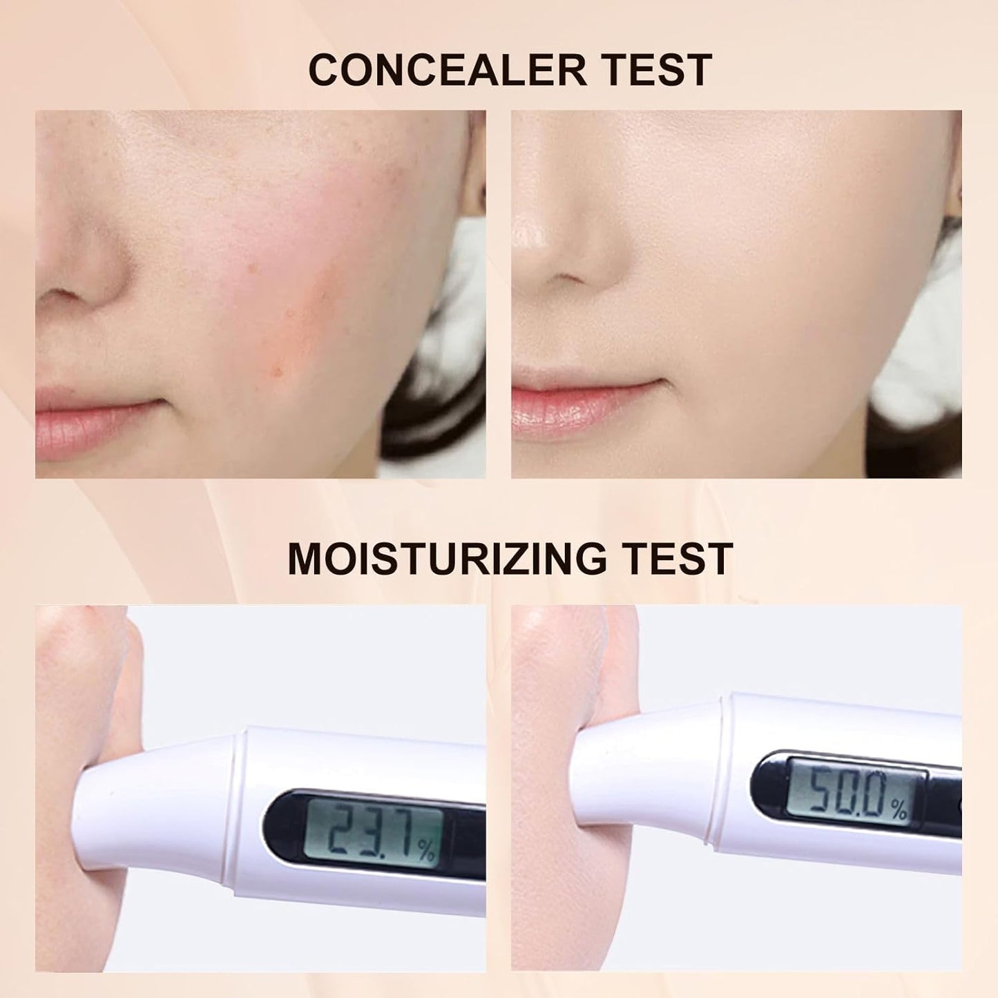 Mushroom Head Air Cushion CC Cream - Tattoo Cover up Makeup Waterproof Long-Lasting Moisturizing Concealer Foundation, Even Skin Tone for All Skin Types (Ivory)