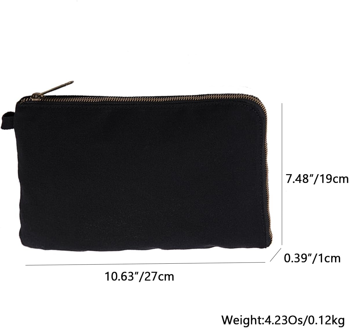 Zipper Pouch Storage Bag Simple and Stylish Women's Cosmetic and Travel Bag (Black-improved-3)