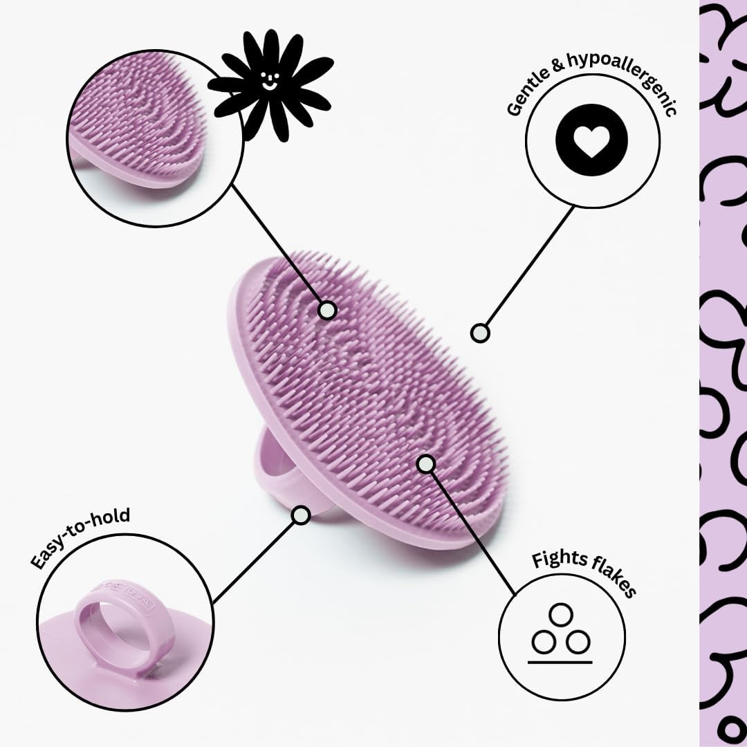 Boie USA Face Scrubber - Handheld Facial Tool, Deep Cleansing Exfoliating Facial Brush. Fights Acne with Gentle, Silicone-Like Bristles, Long Lasting, & Hypoallergenic (Thistle)
