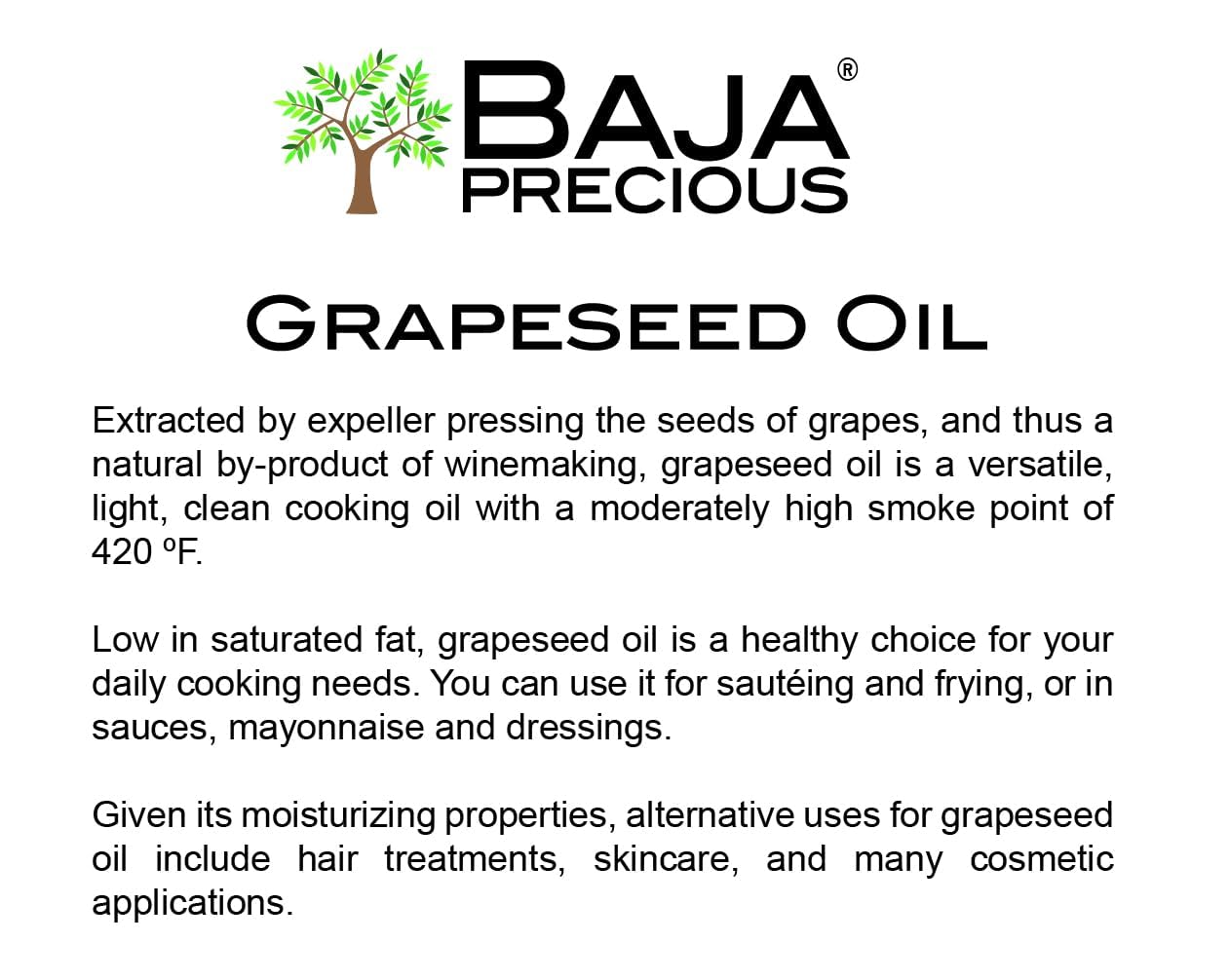 Baja Precious - Grapeseed Oil, 1 Gallon