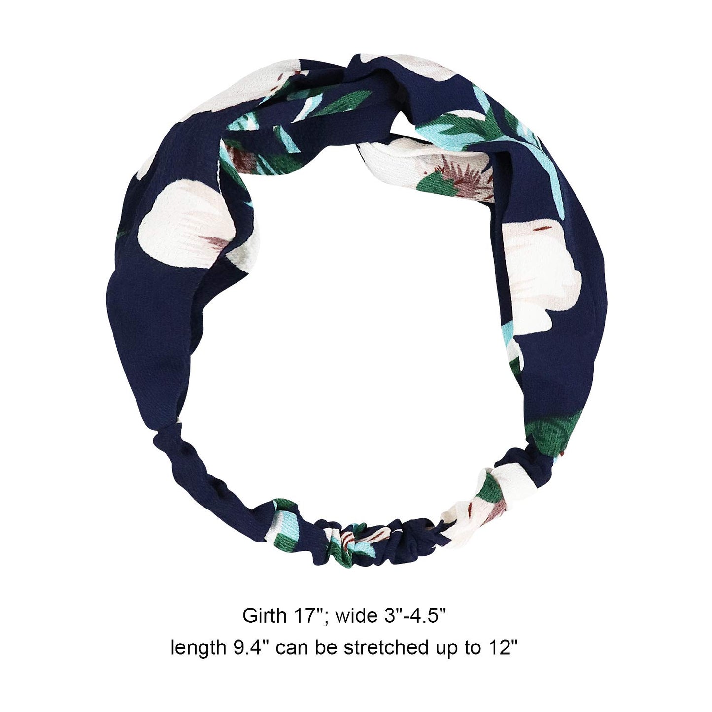 DRESHOW 10 Pack Boho Headbands for Women Vintage Cross Elastic Head Wrap Hair Accessories