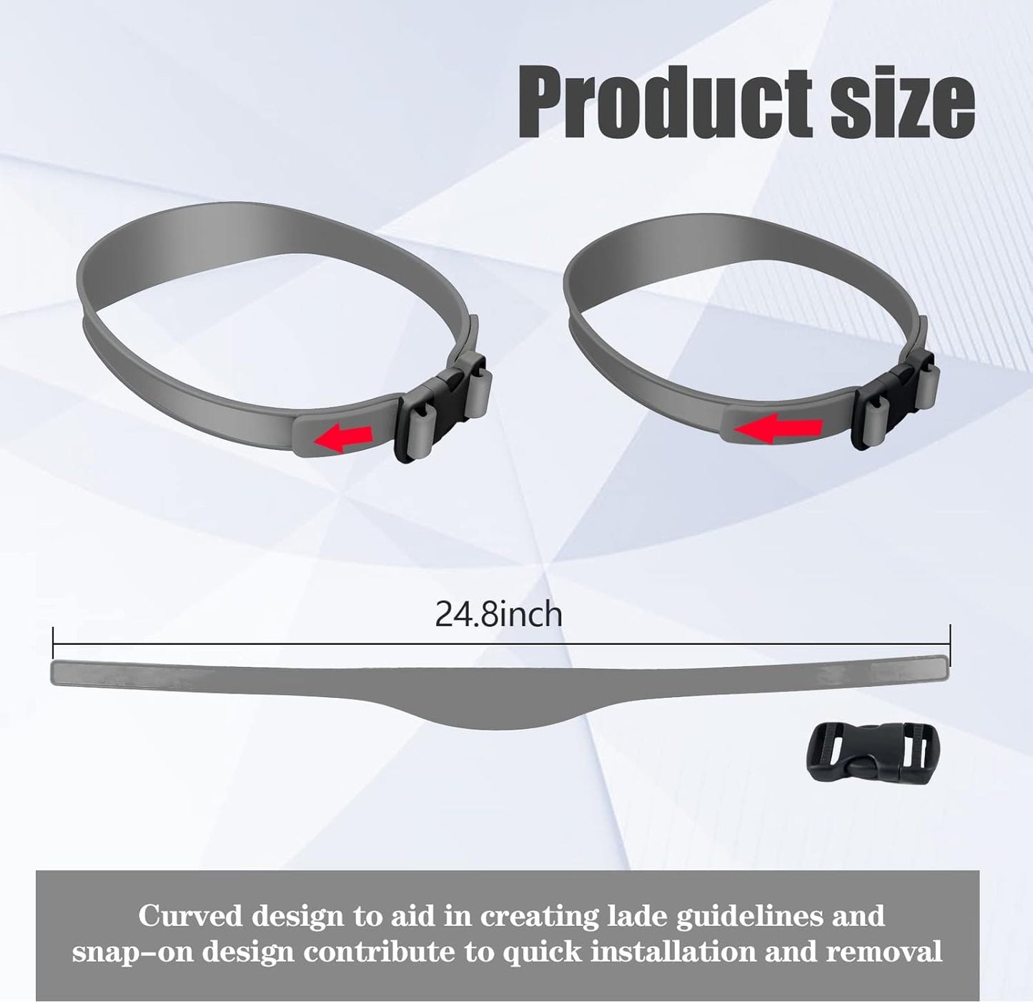 Adjustable Hair Trimming Guide and Neckline Shaving Template,DIY Self Haircutting System, Shaving and Keeping a Clean and Straight Neck Hairline,Easy Use Tool Soft Portable (Grey)