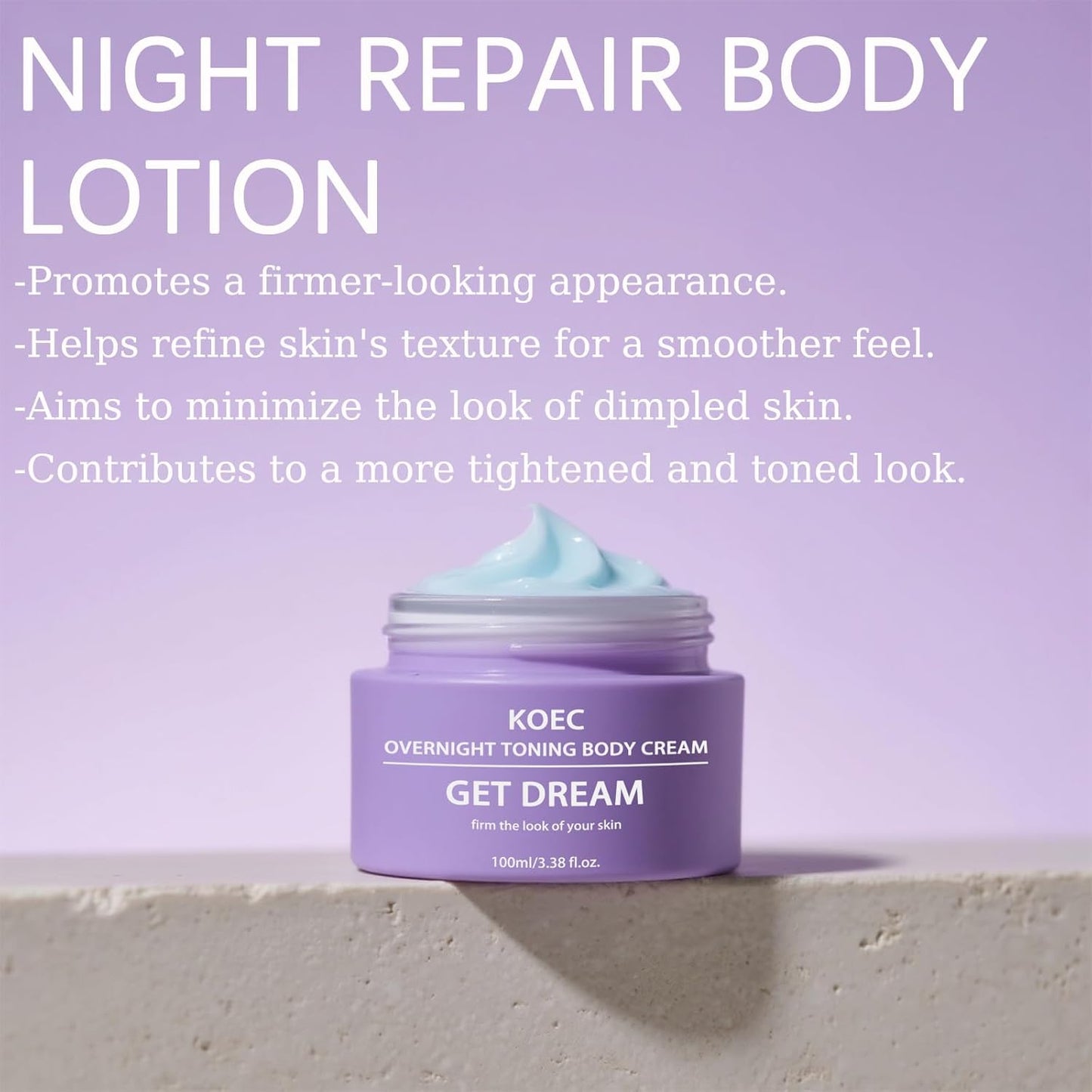 Overnight Toning Whip,Gentle Body Firming for Legs and Body,Caffeine-Infused Cellulite Reducer,Smooth Skin Overnight Care (1)
