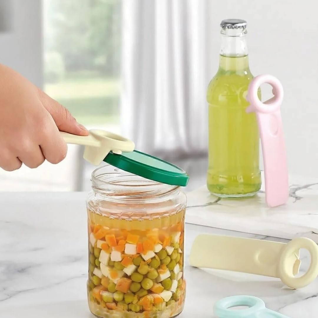 3 Pcs Jar Keys, Jar Opener Jar Grippers Can Lid Opener Jar Lid Gripper Jar Opener Tool, Open Jar Tool for Elderly Children Women Weak Hands 5.5 inç (Red,White, Blue)