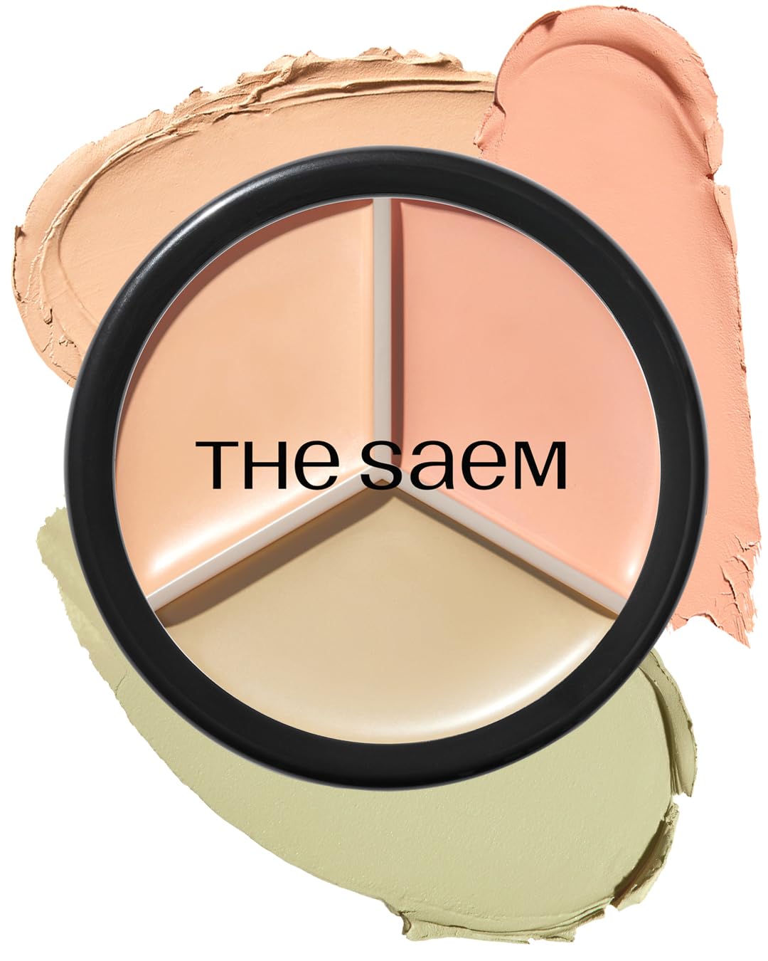THESAEM Cover Perfection Triple Pot Concealer 03 Correct Up Beige - for Fair to Light Skin Tone - 3 Color Full Coverage Concealer - Covers Blemishes Spots, Dark Circles, Redness Skin