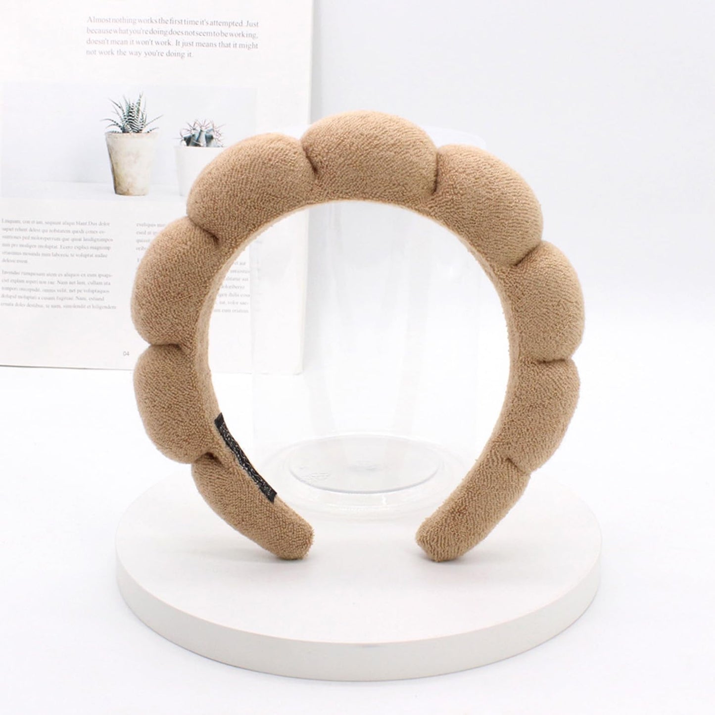 Spa Headbands for Washing Face Makeup Skin Care Headband Women Bubble Facial Beauty Headbands Puffy Shower Towel Band Hair Headband