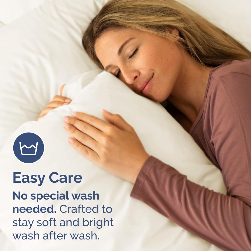 King Pillow Cases Set of 4 - Ultra Soft Hotel Quality Pillowcase Covers - Comfy, Cozy & Wrinkle Free - Shrinkage, Stain & Fade Resistant - Machine Washable Pillow Protectors - 4 Piece Set - Off White