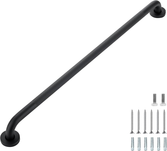 Grab Bars for Shower, 1 Pack 32-Inch Anti Slip Shower Handles for Elderly, Safety Shower Grab Bar, Stainless Steel Handicap Grab Bars for Bathroom (Black 1" Diameter)