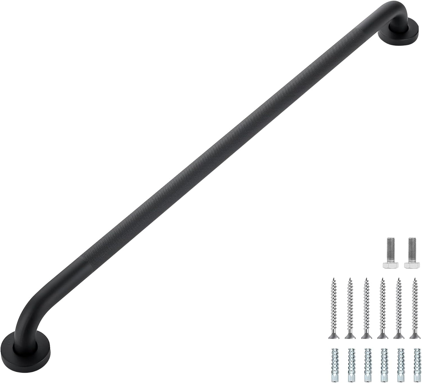 Grab Bars for Shower, 2 Pack 32-Inch Anti Slip Shower Handles for Elderly, Safety Shower Grab Bar, Stainless Steel Handicap Grab Bars for Bathroom (Black 1" Diameter)