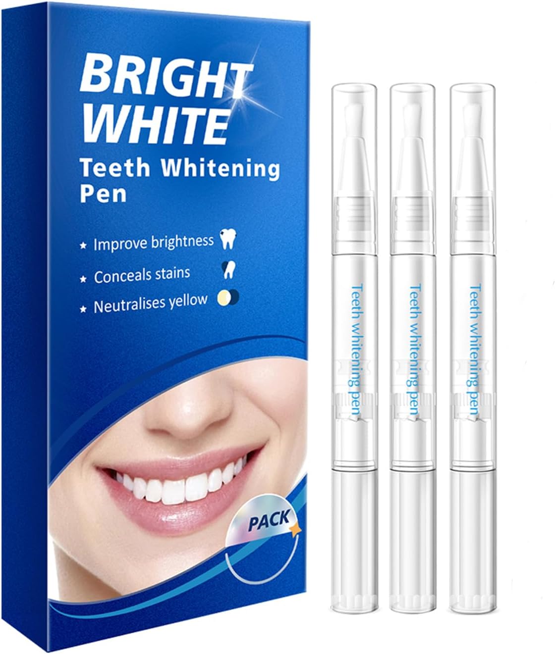 Teeth Whitening Pen - Professionally Stain Removal Teeth Whitening Gel Formula, No Sensitivity Effective Teeth Whitener, Mint (4 Pack)