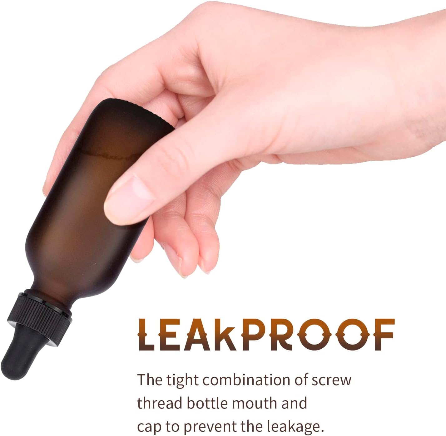 24 Pack Frosted Amber Dropper Bottles, 2oz/60ml Glass Tincture Bottles with Measured Eye Dropper, Leak Proof Travel Bottles for Essential Oils/Chemistry Lab Chemicals/Colognes & Perfumes