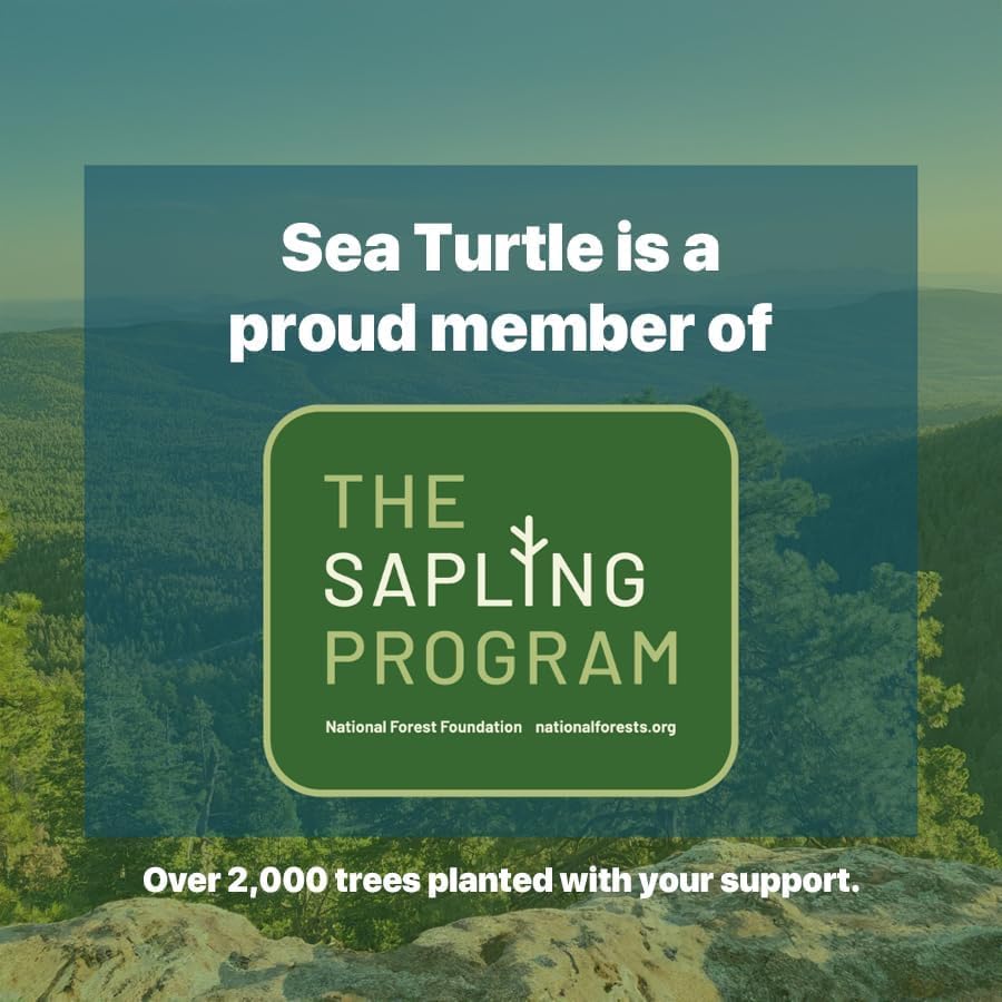 Sea Turtle Kids Dino Floss Picks - Corn Starch Handle - Thin Thread Tooth Dental Flossers - Unflavored (50)