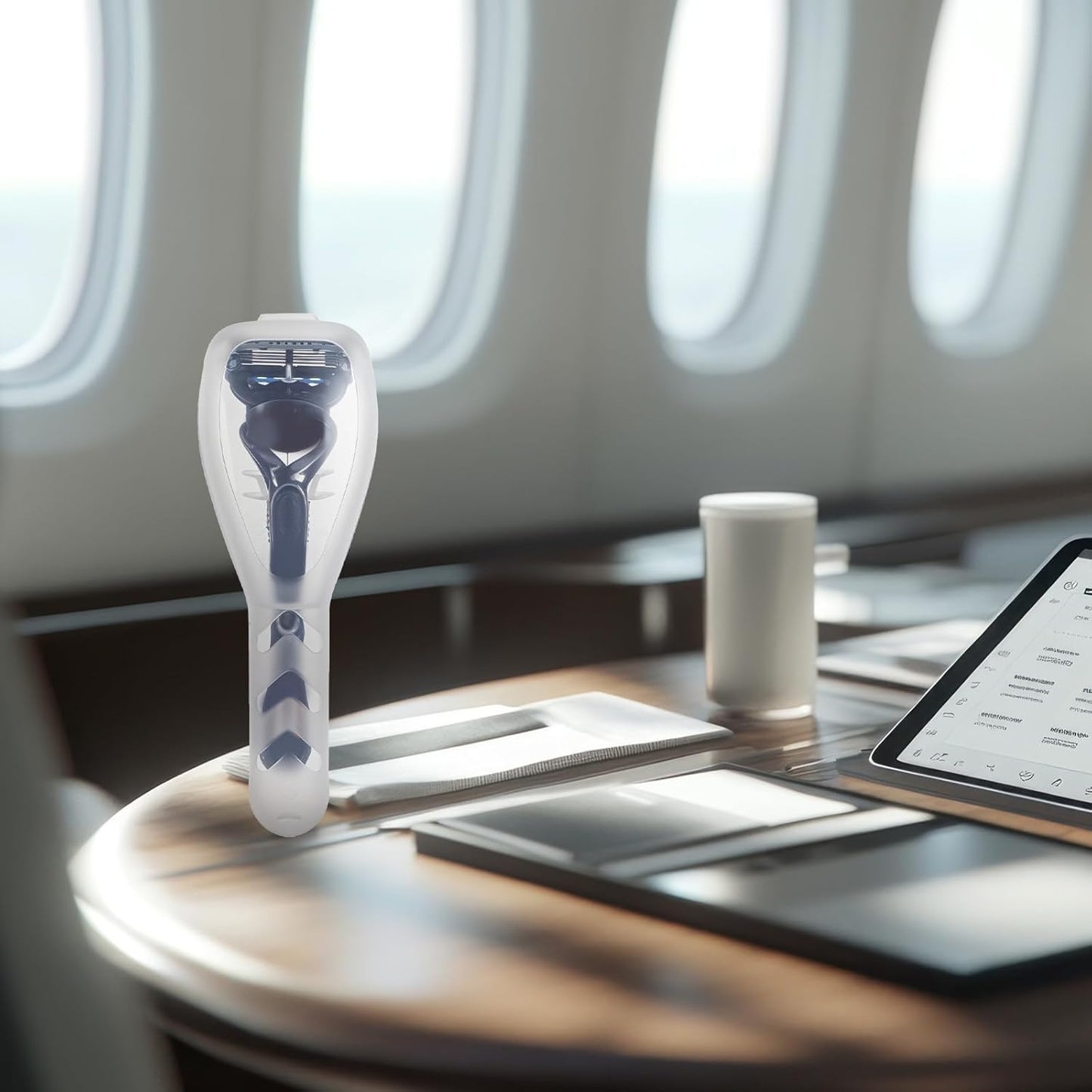 Razor Cover Travel Men Clear Portable Manual Razor Protector Universal Shaver Holder Protector Case Organizer Men's Shaver and Blade Refills Case Transparent Plastic Box Cover Container Storage