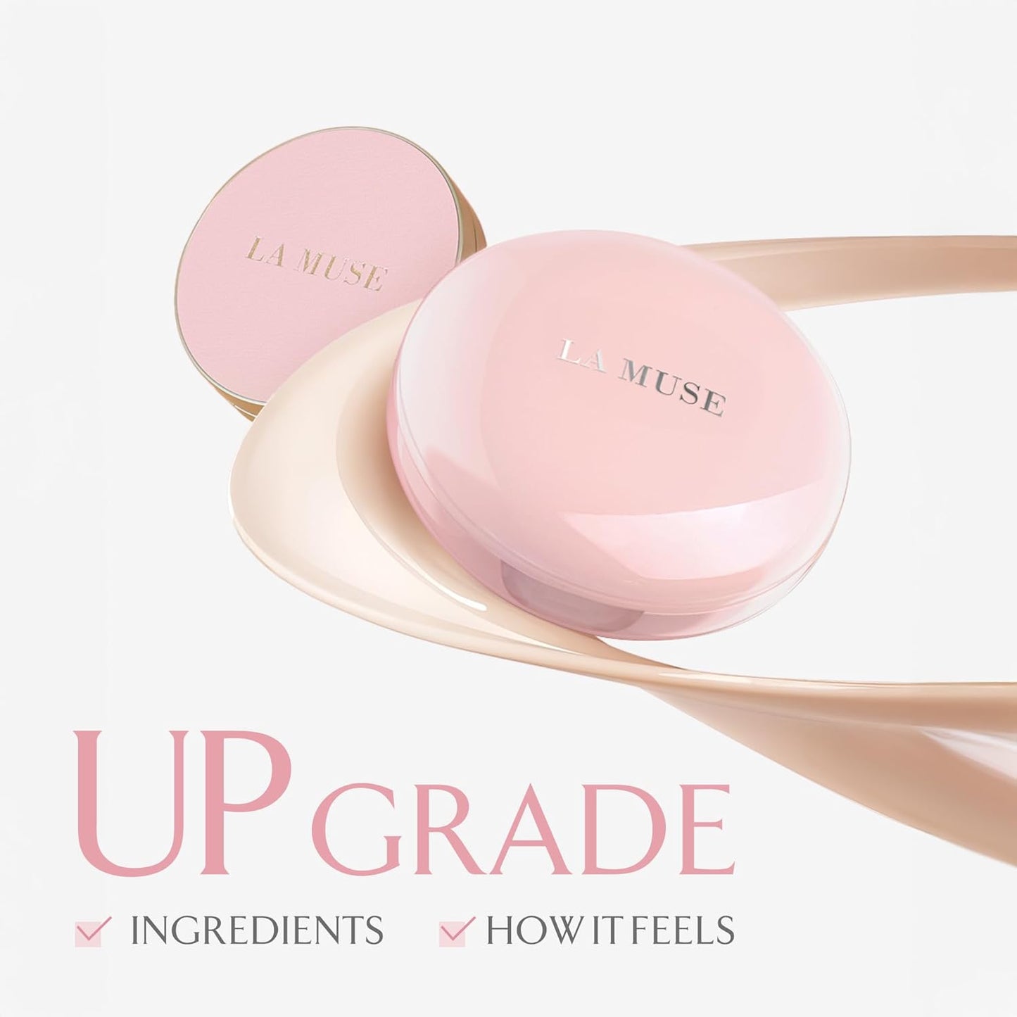 LA MUSE Korean Glow Cushion Foundation(Refill) with PDRN | Shade No.22 Neutral Beige for Medium Skin | 65% Hyaluronic Acid Hydration | Natural Radiant, Lightweight Coverage | Light to Medium Finish