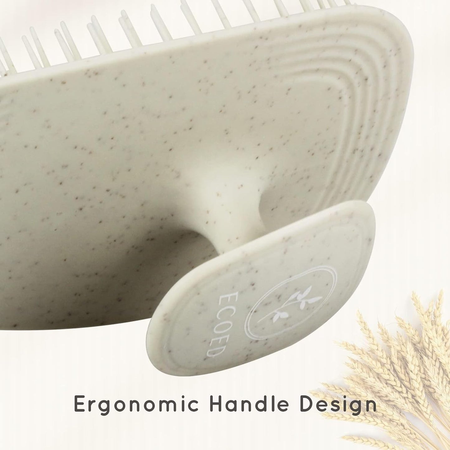 2 PC Scalp Massager Shampoo Brush, Scalp Scrubber & Exfoliator for Dandruff Removal, Wet & Dry Hair and Detangler for Men and Women, Suitable for Short Medium Hair (Natural)