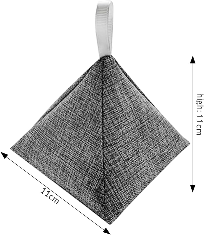 4 Pack charcoal odor absorber,Bamboo Charcoals Air Purifying Bag Charcoals Deodorizer Eliminator for Strong Odors in Car, Closet, Shoe, Basement (200G*4 Pack Triangle bag, Unscented)