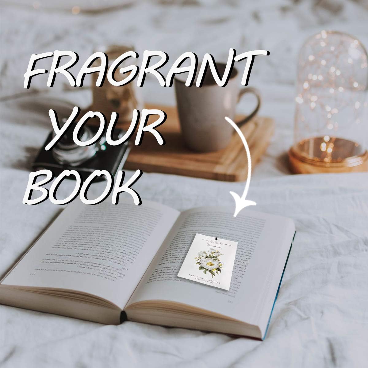 MYARO Scented Sachet House Air Freshener - 12 Pack Long Lasting Gardenia Fragrance Deodorizer for Home Closet Drawer Car