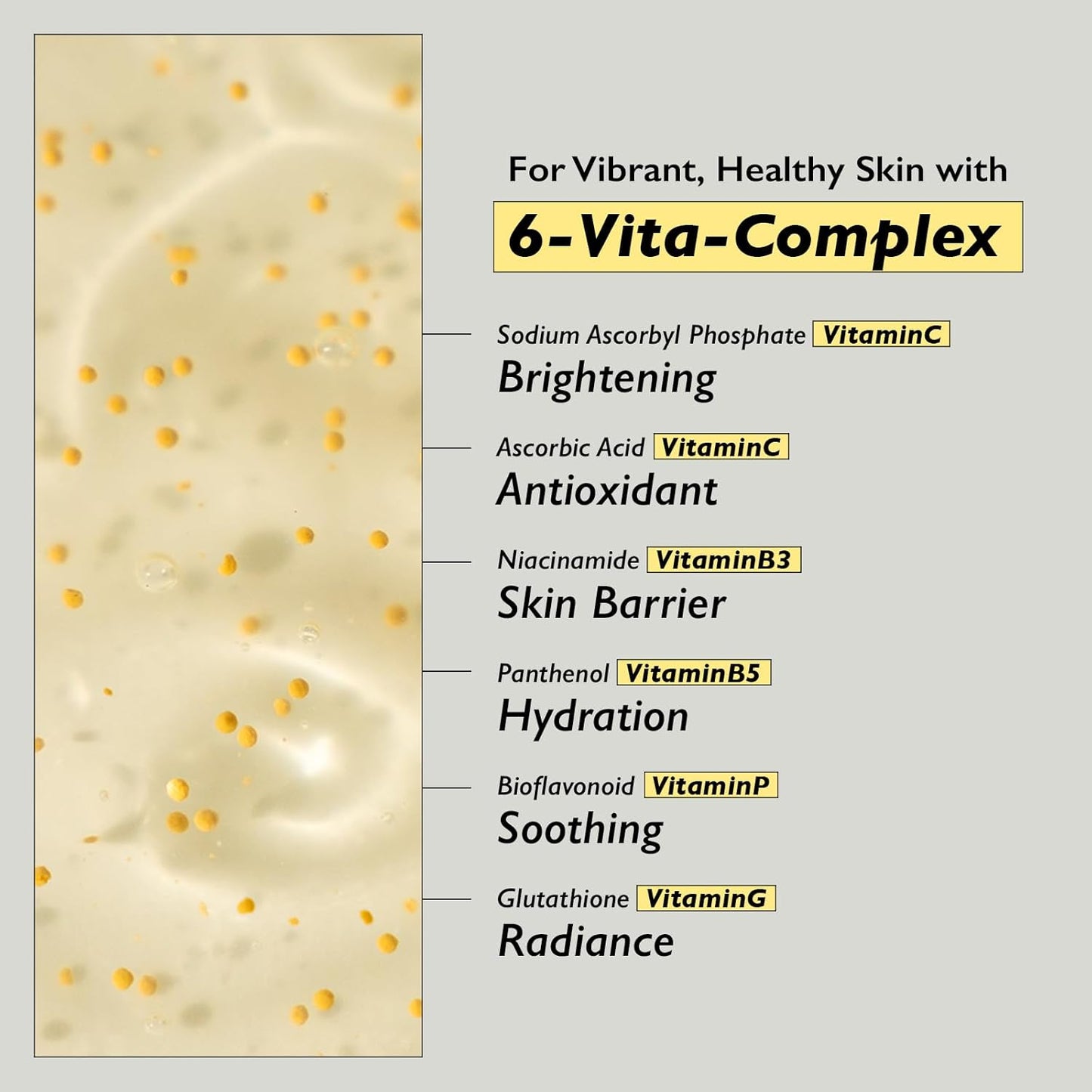 Vita Shaving Gel Bright – Vitamin C Transparent Shaving Gel for Men, Non-Foaming, Smooth Glide & Skin Brightening, 8.45 Fl Oz