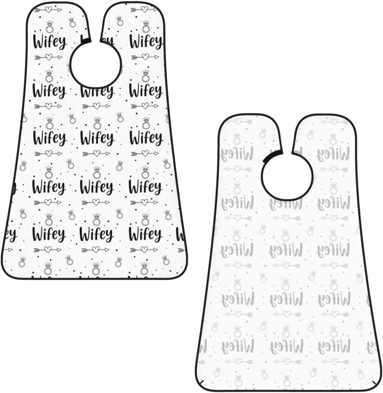 No-Slip Shaving Bib, Beard Grooming Apron with Strong Suction Cups, Diamond Bride Wifey