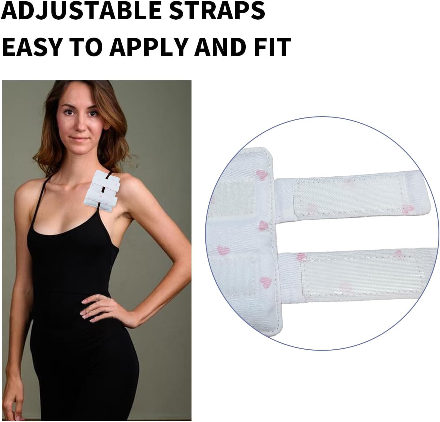 Bra Strap Pad Protector for Chest Port Pacemaker Pillow Post Surgery Bra Strap Cushion for Chest Heart Support Chemo Port Pillow for Bra Strap, 2PCS