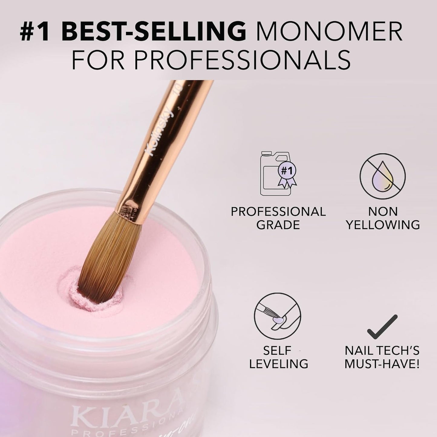 Kiara Sky EMA Monomer - Professional Acrylic Nail Liquid, 32 Fl Oz