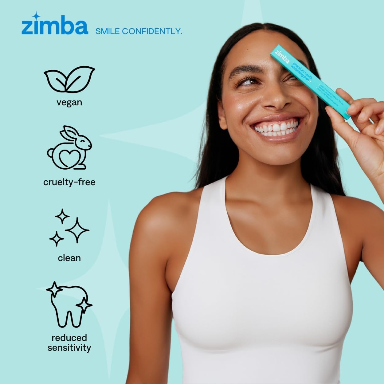 Zimba Travel Teeth Whitening Pen - Effective, Travel-Friendly, and Easy to Use Gel Whitening Pen - Stain Remover and Teeth Whitener for Coffee, Wine, Soda, and Other Stains (1 Pack)