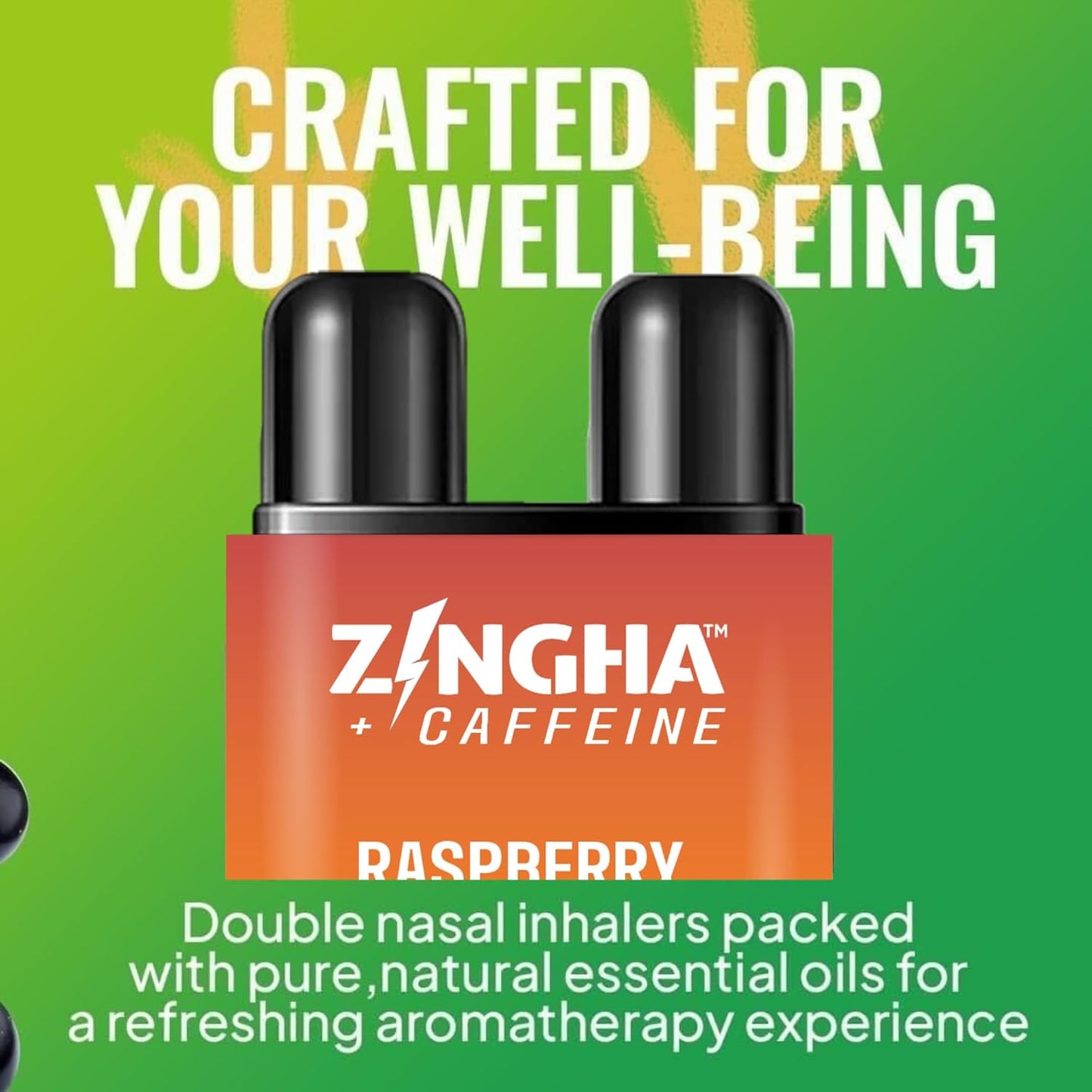 Caffeinated Aromatherapy Nasal Inhaler Stick – Natural Energy Boost with Essential Oils + Caffeine – Focus, Refresh & Breathe Easy (Vanilla Custard)