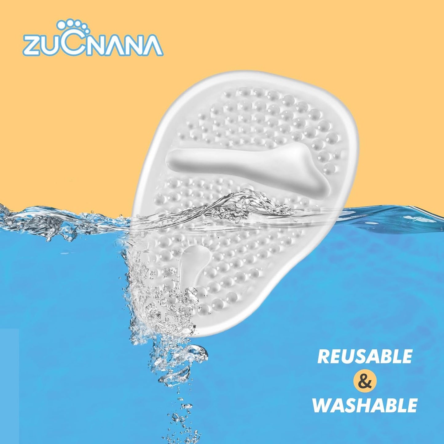 Metatarsal Pads for Women - Soft Gel High Heel Insoles, 4 Pairs, Non-Slip Design, Instant Foot Pain Relief, Self-Sticking Back, Fits All Feet Sizes