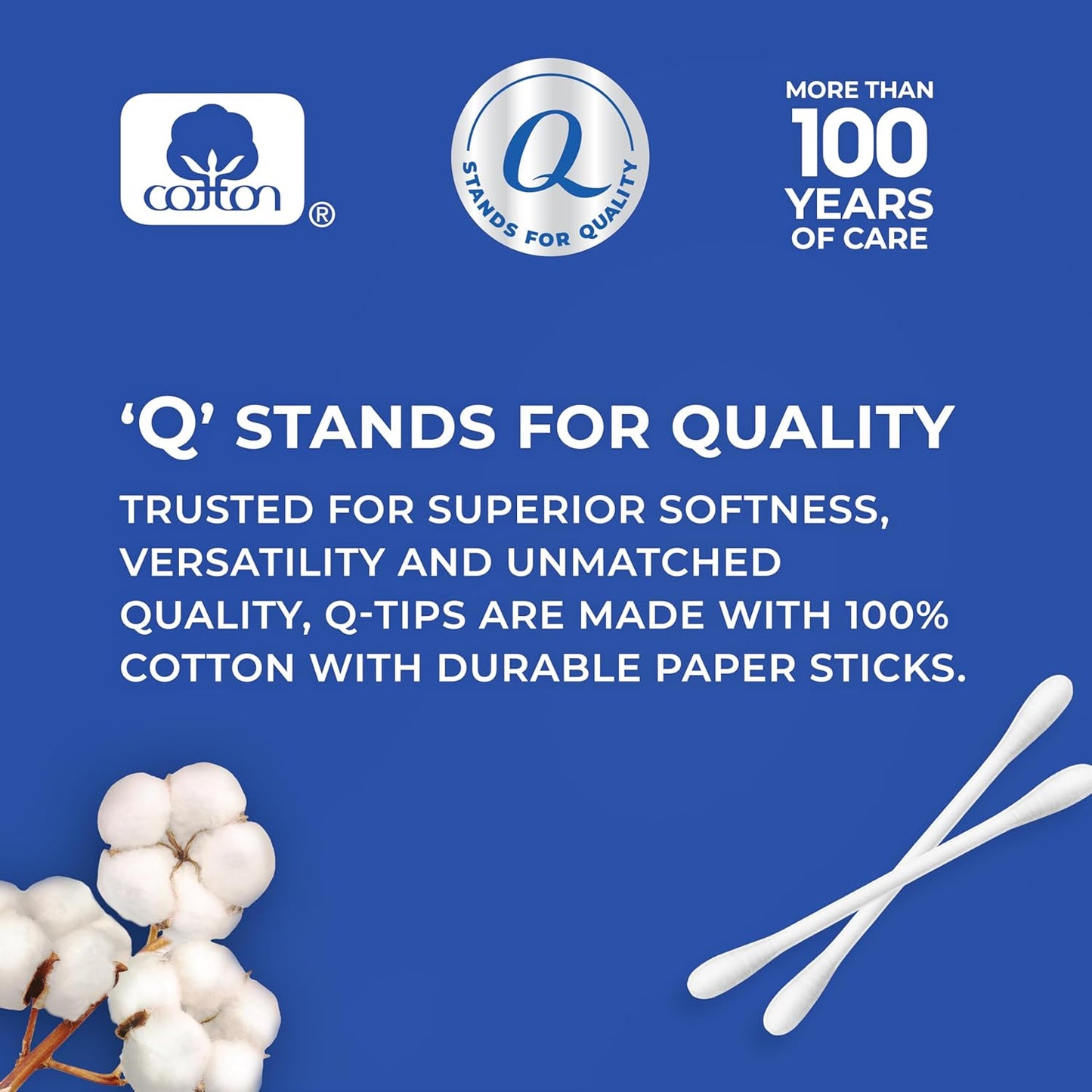 Q-tips Cotton Swabs, Original, For Home, First Aid and Beauty, 100% Cotton, 750 Count