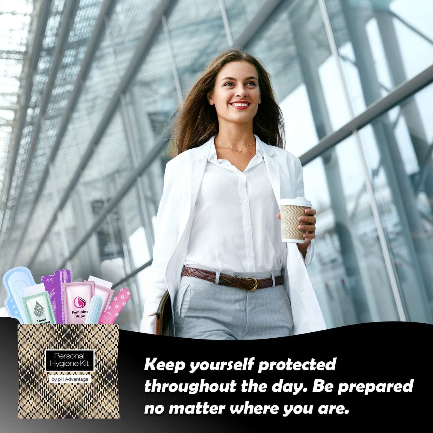 Light Leather Style Menstrual Kit All-in-One 10 Pack | Convenience on The Go | Period Kit Pack for Travelling, Tweens & Teenagers or just When You’re Out | Individually Wrapped Feminine Hygiene