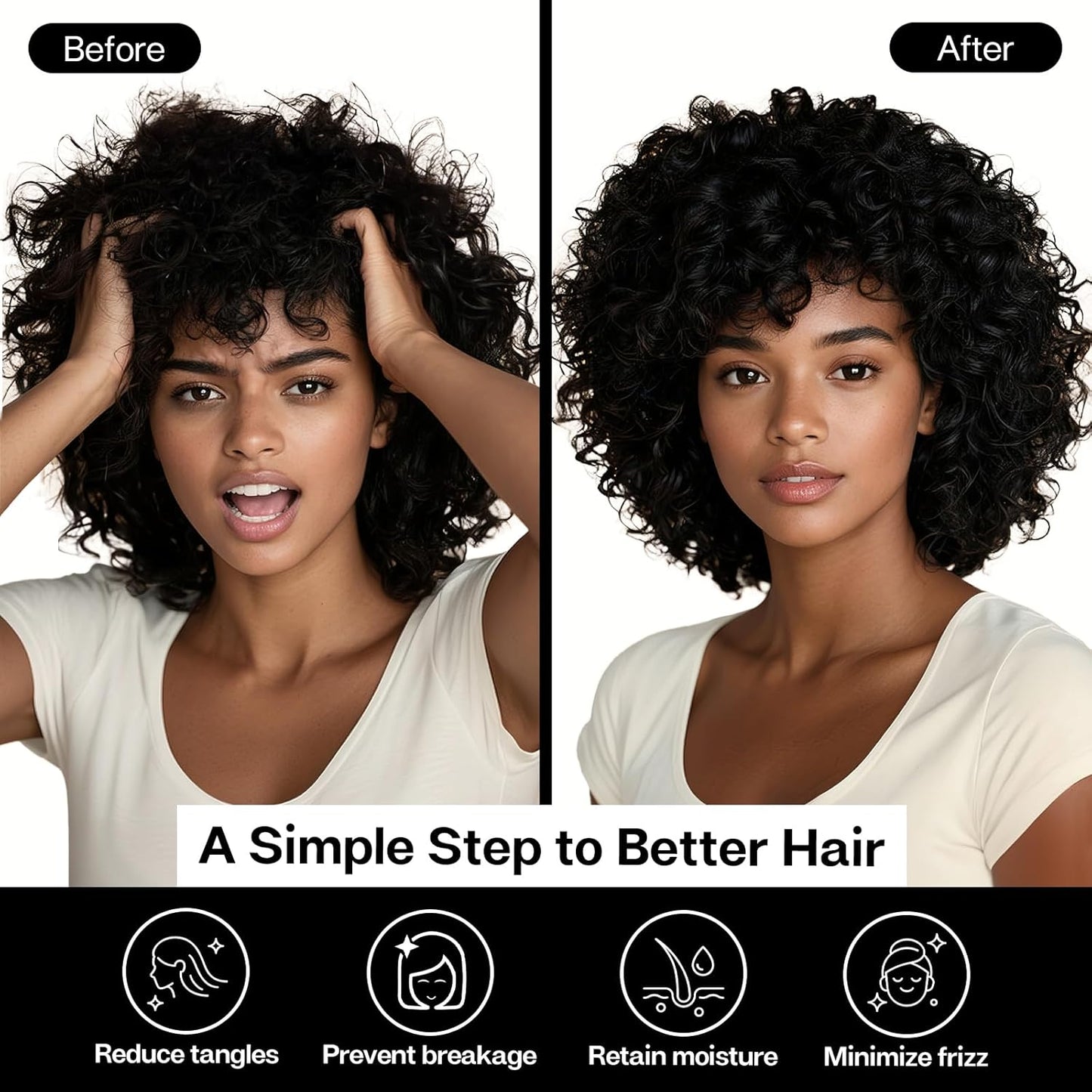 MR&HM Satin Pillowcase for Hair and Skin, Silk Satin Pillowcase 2 Pack, King Size Pillow Cases Set of 2, Silky Pillow Cover with Envelope Closure (20x40, Black)