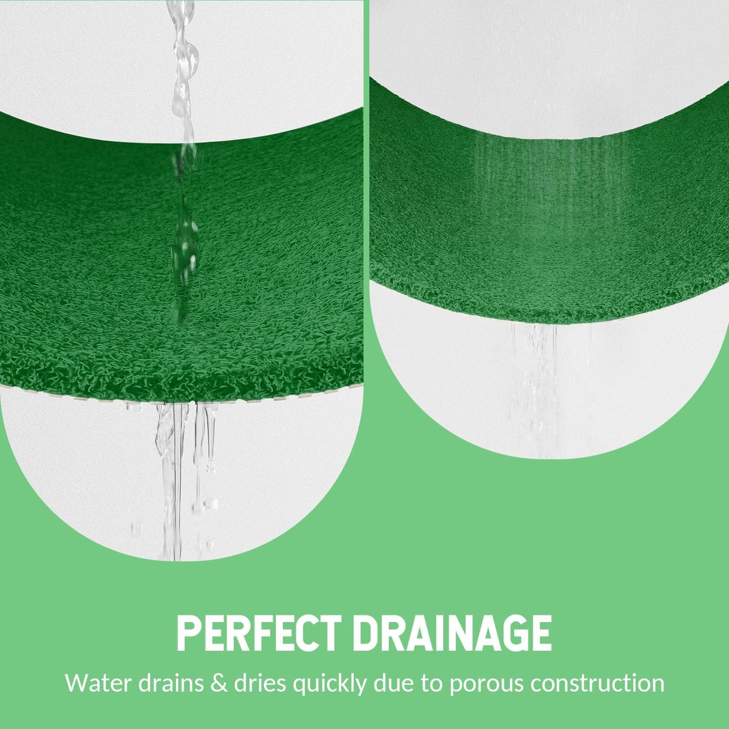 Non-Slip Bathtub Mat, Anti Slip Shower Mat, Fast Drying Bathtub Mats, Foot Scrubber Mat, Anti Slip Mat for Tub, Floor, Bathroom, Kitchen, Home, Hotel (Dark Green 24"×16")