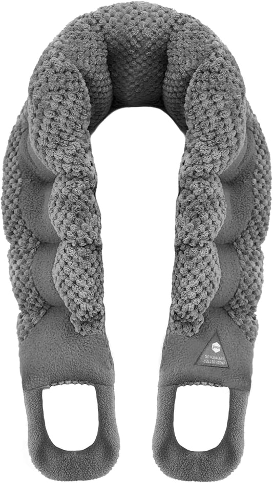 UNCN Long Wide Heating pad for Neck and Shoulders Back 33 * 5.9" microwavable Large Moist Heat Pack Warm hot Compress Neck wrap Weighted Bag Massage Reusable Herbal Nature Calming Portable 1.95Pounds