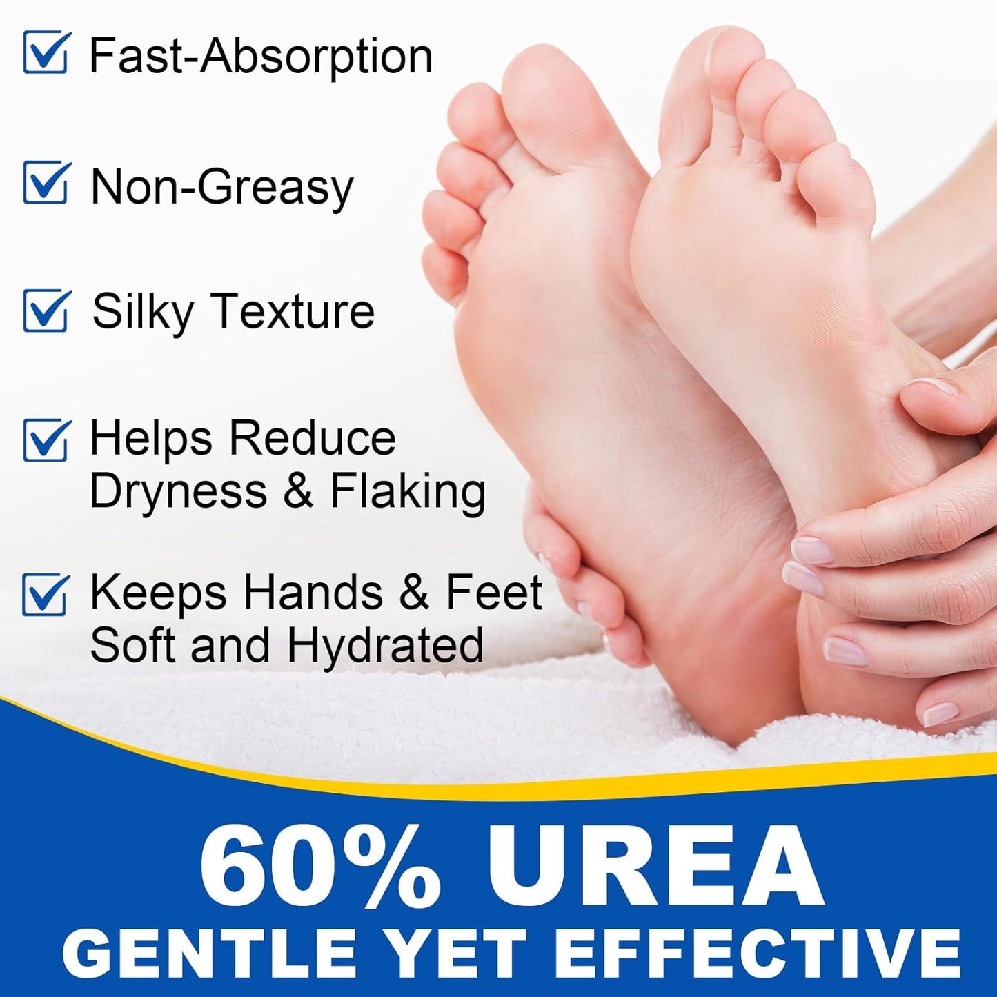 60% Urea Cream Stick plus 2% Salicylic Acid, Maximum Strength Urea Foot Cream Callus Remover for Dry Cracked Heels, Hands, Knees,Exfoliating Moisturizer, Dead Skin Remover Foot Balm 1.4oz (1pcs)