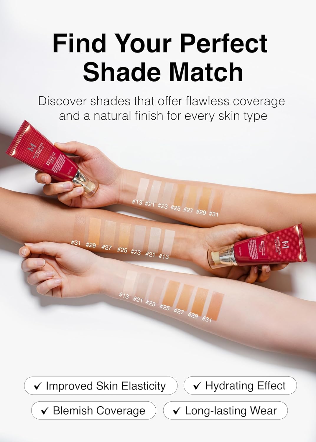 MISSHA M Perfect BB Cream No.29 Caramel beige for medium with warm skin tone SPF 42 PA +++ 1.69 Fl Oz - Tinted Moisturizer for face with SPF