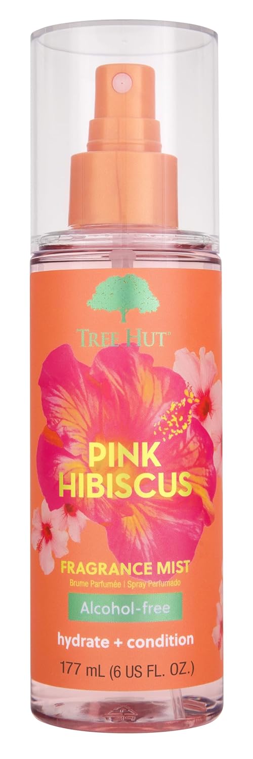 Tree Hut Pink Hibiscus Fragrance Mist | Spritz On for a Refreshed Feel or Layer with Your Favorite Scents | Versatile Body Spray | 6 fl oz.