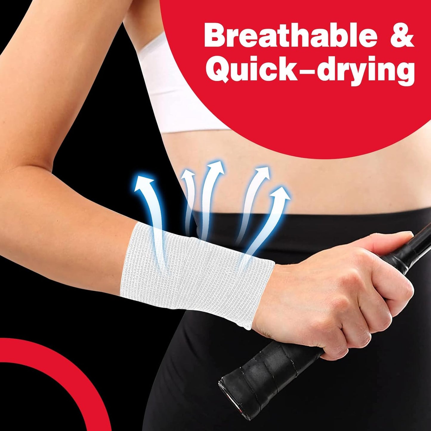 AZEN 16 Pack Self Adhesive Bandage Wrap Pink, 2" X 5 Yards Elastic Cohesive Bandage Wrap, Athletic Tape, Vet Wrap, Ankle Tape, Tattoo Grip Tape Wrap (White)