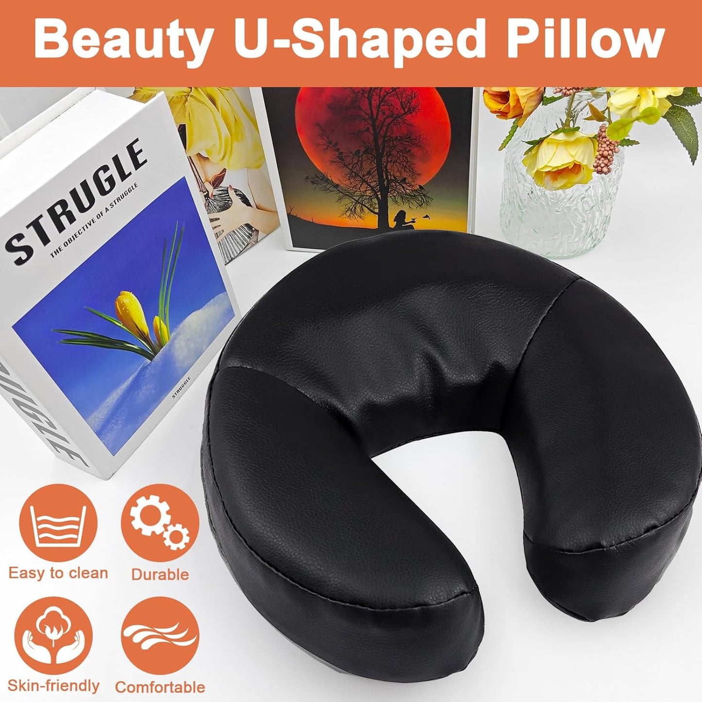 Aluminium Universal Massage Table Face Cradle Cushion, Adjustable Massage Chair Spa Bed Headrest Face Pillow Support, Elastic Memory Foam Face Pillow Set Massage Table Accessories Massage Equipment