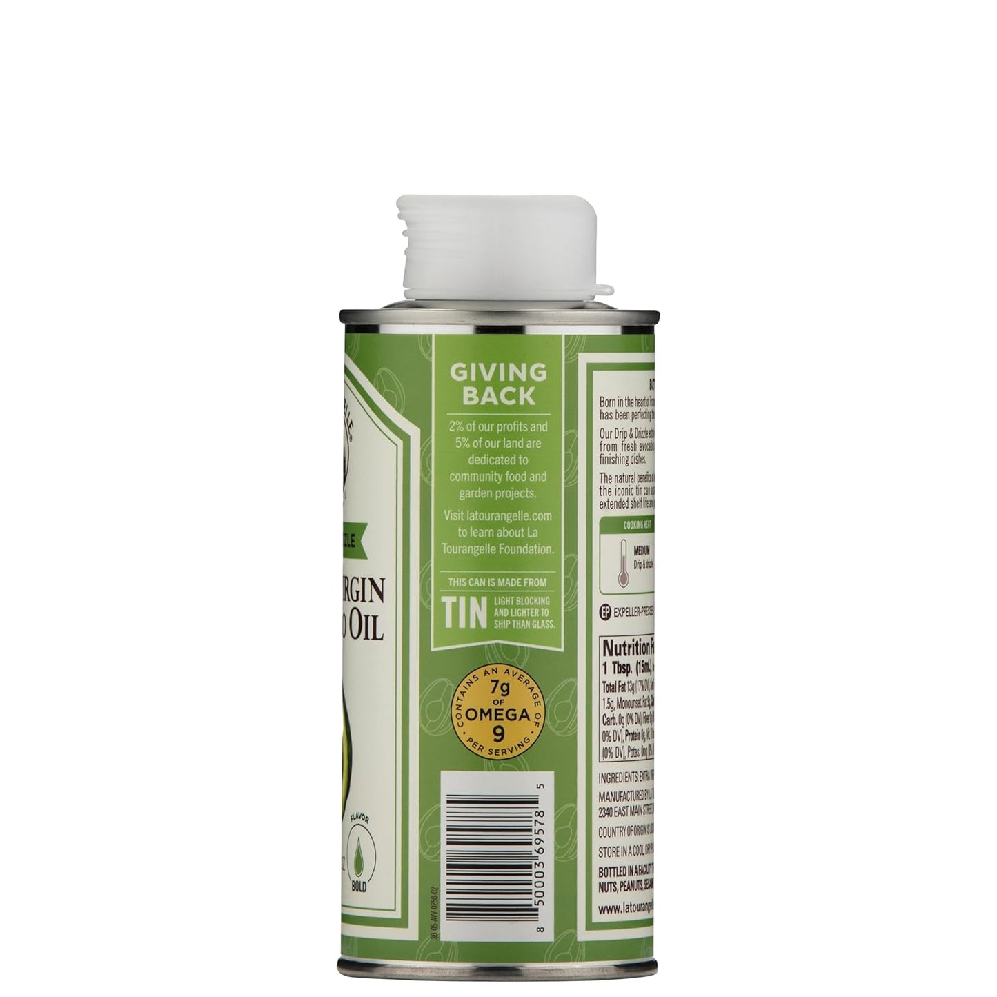 La Tourangelle, Extra Virgin Avocado Oil, Full Flavor from Premium Avocados, Medium Heat, 8.45 Fl Oz